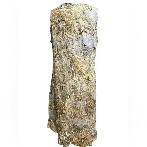 Giorgio Fiorlini Dress Vintage Y2K Lace Asymmetric V-Neck Slip Medium - Picture 2 of 8